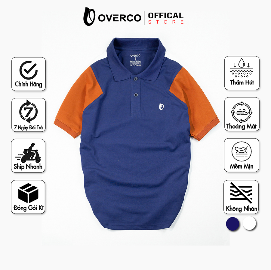 [OV-UPL0023] Áo ATERI POLO OVERCO Phối Tay Độc Đáo, Năng Động, Trẻ Trung, Thời Trang