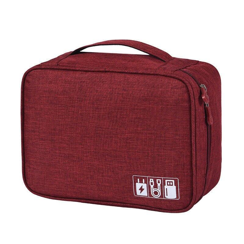 Travel Cable Bag Portable Digital USB Gadget Organizer Charger Wires Cosmetic Zipper Waterproof Storage Pouch kit Case Supplies