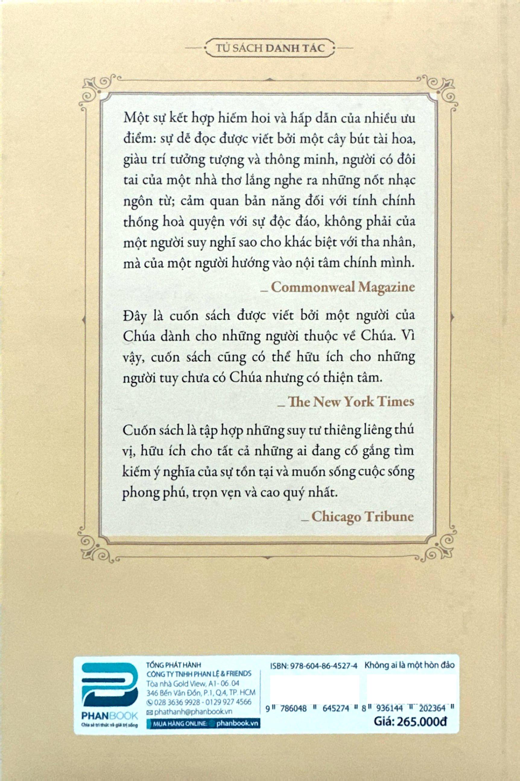 Sách - Không Ai Là Một Hòn Đảo