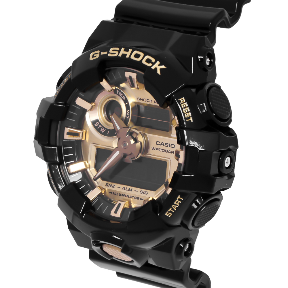 Đồng hồ kim nam dây nhựa G-SHOCK GA-710GB-1ADR Đen - Hàng chính hãng