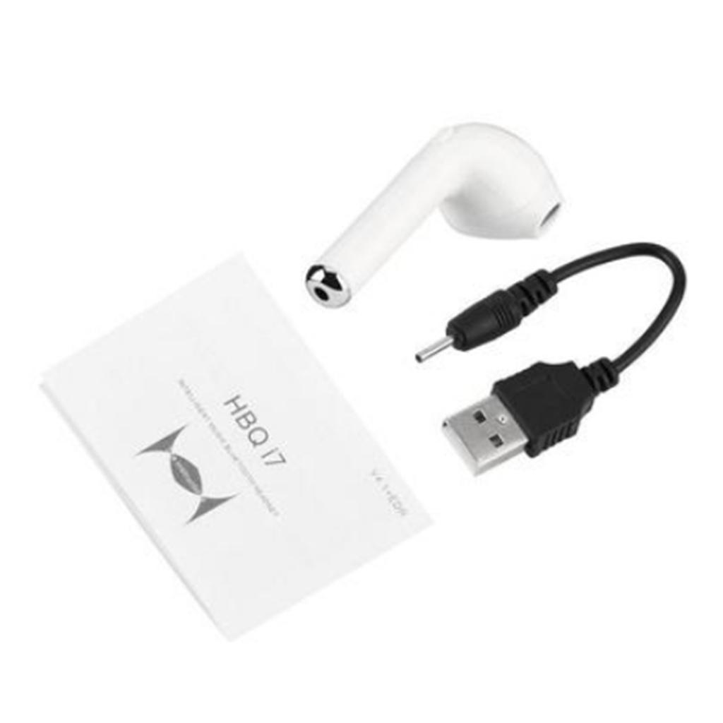 I7s Bluetooth Earphone Sport Mini True Wireless Earbuds single ear White