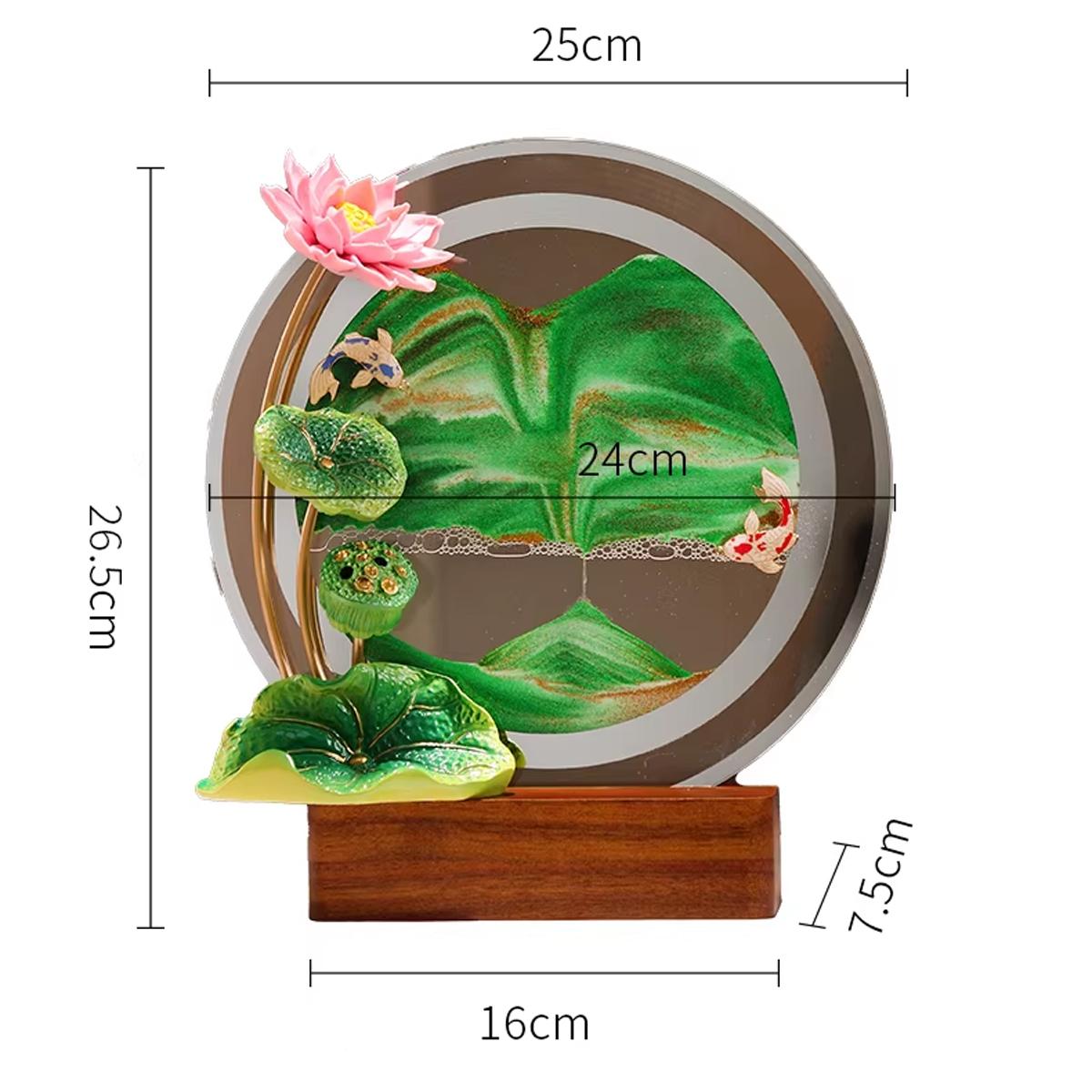 Tranh Cát Hoa Sen May Mắn 26.5 cm - ZSG
