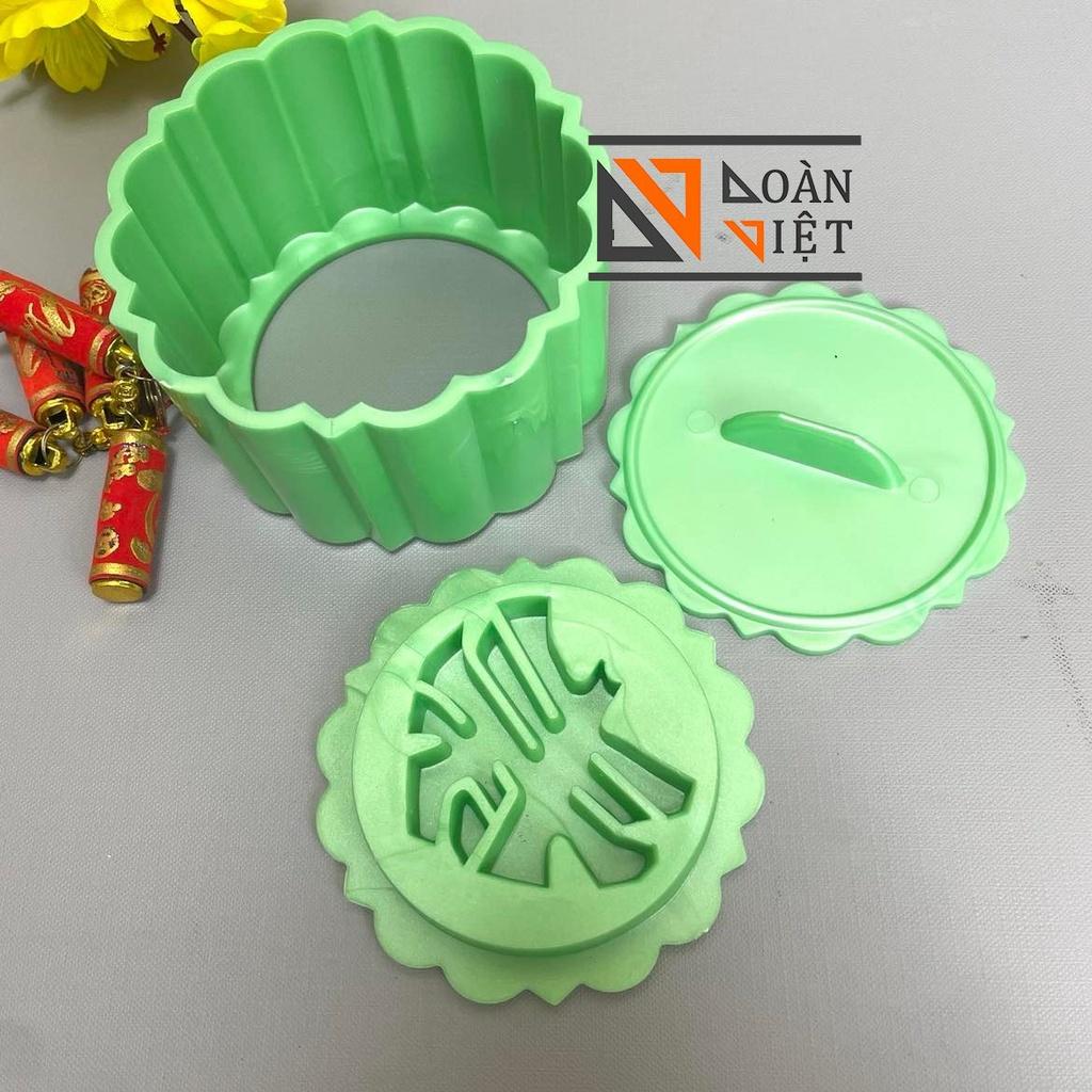 Khuôn TRÒN nhấn Xôi Hình Hoa Hồng, Sen , Phước, Lộc, Thọ, Hỷ 9cm -3D SIÊU SẮC NÉT - Bí quyết làm bánh SIÊU ĐẸP, NHANH và