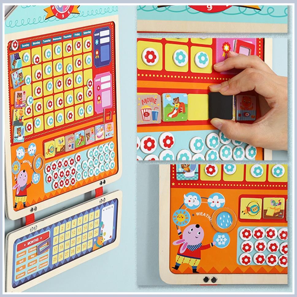 Bảng gỗ khen thưởng, kỷ luật nam châm cho bé- đồ chơi giáo dục