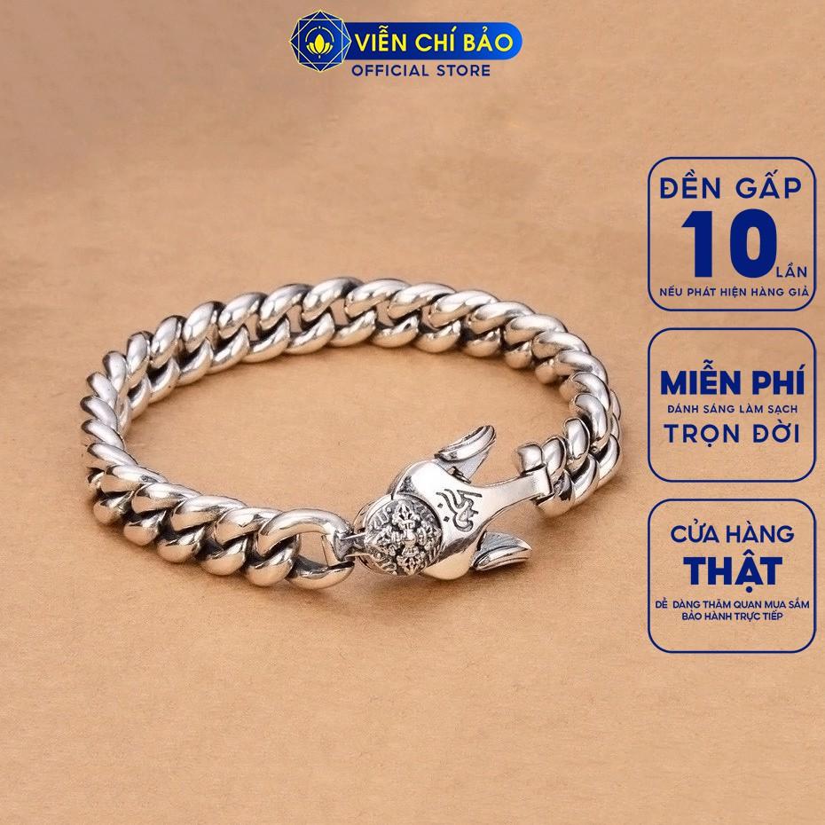 Lắc tay bạc nam khắc Chùy Kim Cang bạc Thái 925 thương hiệu Viễn Chí Bảo L100470