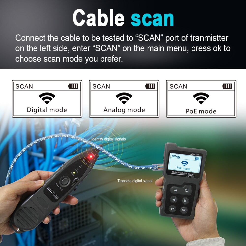 Máy Test Và Dò Cáp Mạng POE Noyafa NF-8209 - Hàng Nhập Khẩu