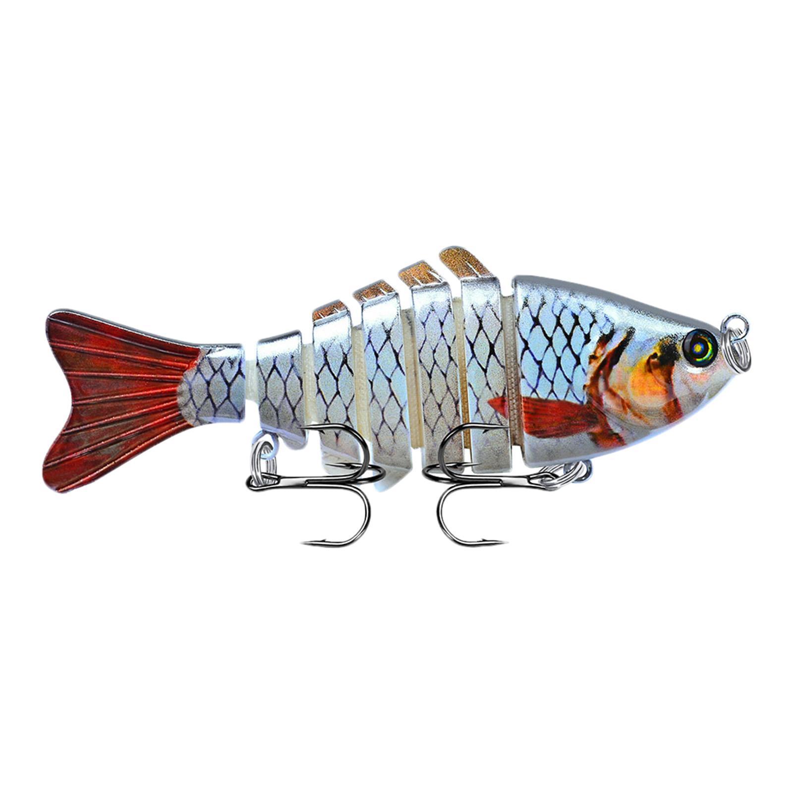 3.9inch Fishing Lures Bass Lures Crankbait Hard Lure Artificial Fish Multi Jointed Swim Baits for Yellow Perch, Fishing Gift ,Bass ,Black Fish