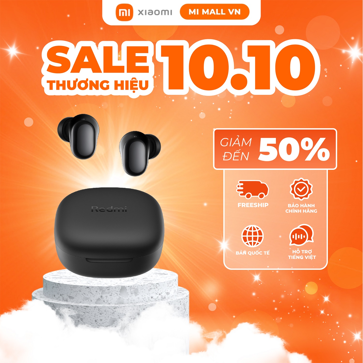 Tai Nghe Bluetooth Xiaomi Redmi Buds 6 Play - Hàng Chính Hãng