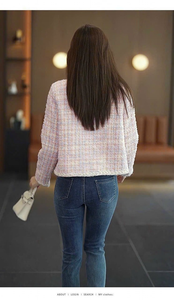ÁO KHOÁC DẠ FORM NGẮN PHỐI VIỀN CAO CẤP