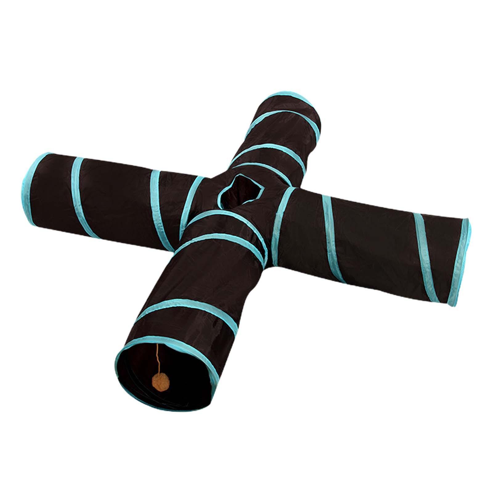 Cat Tunnel Foldable Cat Toys Lightweight Collapsible Playing Hut Tunnel Tube Cat Runway Tunnel for Indoor Cats Rabbit Small Animals Rat Dogs