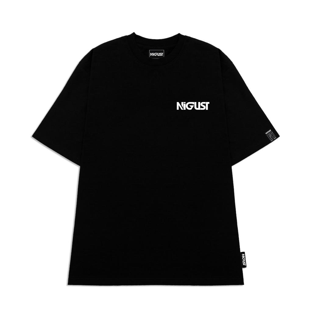 Áo Thun đen trắng tay lỡ basic Nigust N001 vải cotton cao cấp 4C Fullbox