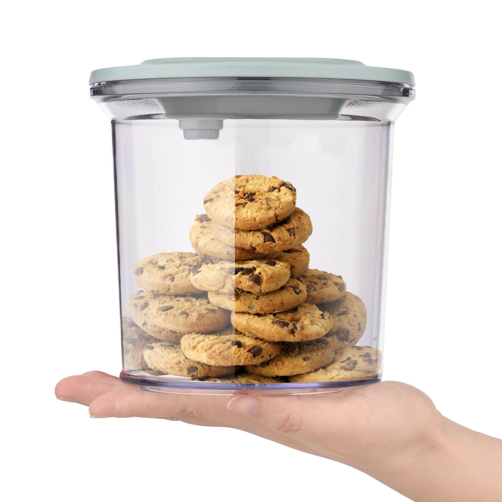 3 Set Airtight Food Vacuum Storage Containers 20Kpa Self Pumping Transparent Food Storage Jars With Lid