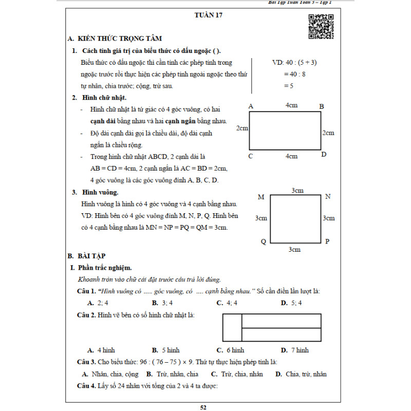 Bài Tập Tuần Toán 3 - Tập 1