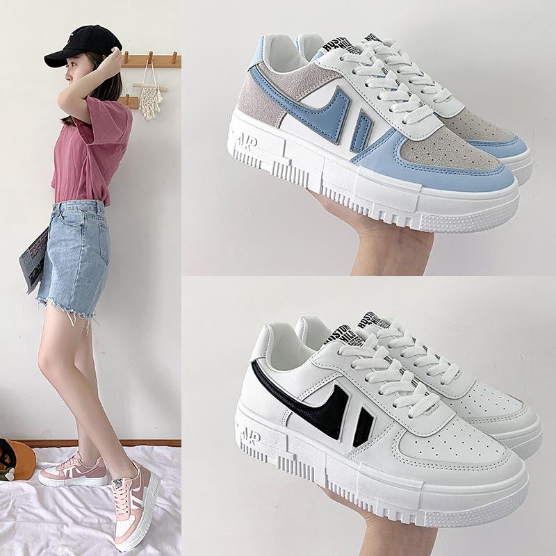 Giày thể thao nữ New AIr đế bằng cao 4cm siêu đẹp mẫu mới hot trend 2021 phong cách thời trang đi học, sneaker nữ giá rẻ