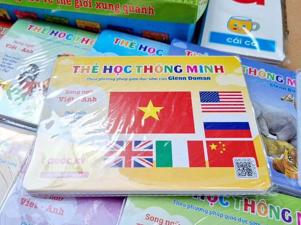 Thẻ Học Thông Minh Cho Bé Song Ngữ Việt Anh 15 chủ đề- Bộ thẻ theo phương pháp giáo dục sớm của Glenn doman có File nghe