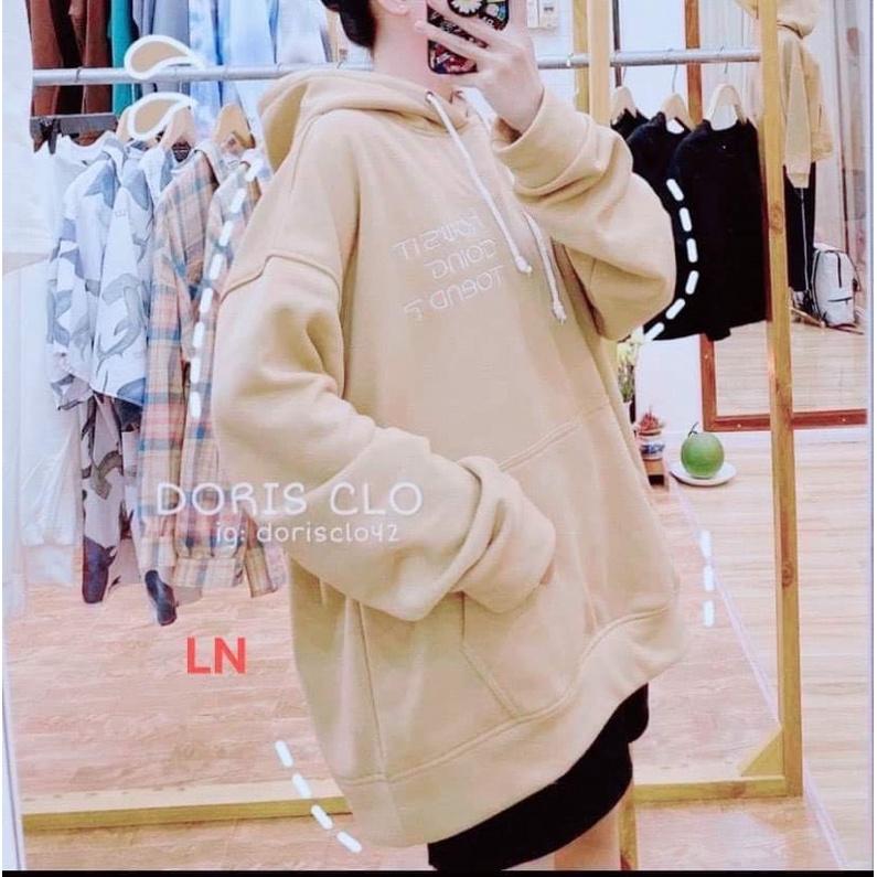 Áo hoodie logo chữ trắng DA6