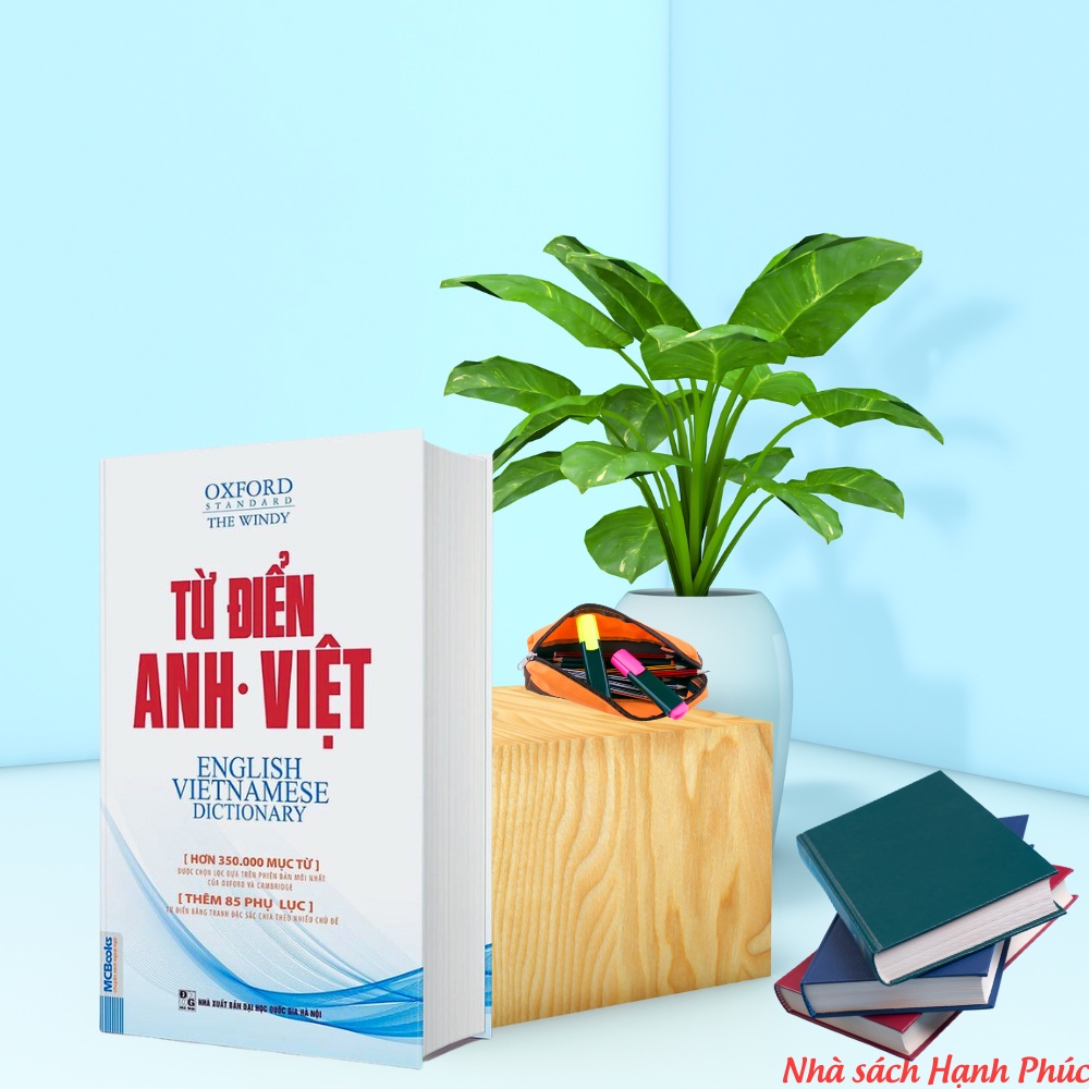 Sách - Từ Điển Anh VIệt Phiên Bản Bìa Mềm Màu Trắng - Giải Nghĩa Đầy Đủ Ví Dụ Phong Phú - MC