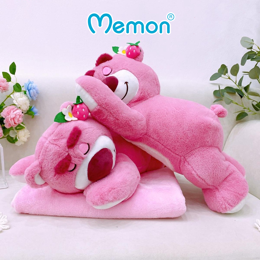 Bộ Chăn Mền Lotso Tai Dâu Nằm Cao Cấp Memon