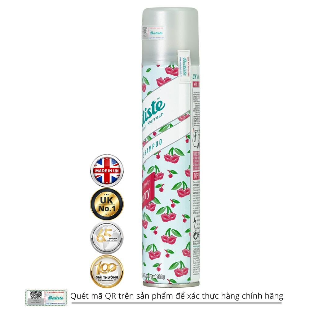 Dầu Gội Khô Batiste Hương Anh Đào Dry Shampoo Fruity &amp; Cheeky Cherry 200ml