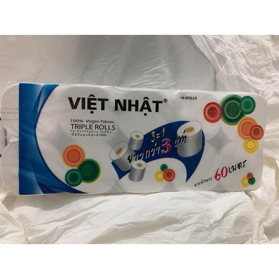 Giấy vệ sinh việt nhật 10 cuộn x 3 lớp, hàng chuẩn công nghệ Nhật