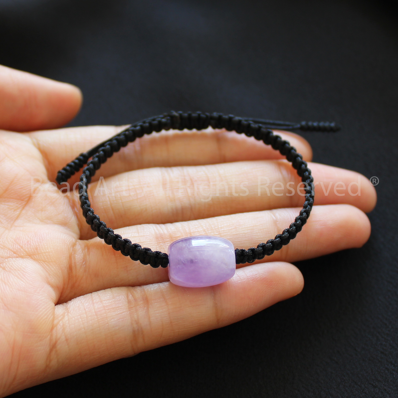 Vòng Tay 14x10MM Đá Thạch Anh Tím, Amethyst Quartz Loại AA, Vòng Tay Phong Thuỷ, Chuỗi Hạt, Mệnh Hoả, Thổ - Bead Art