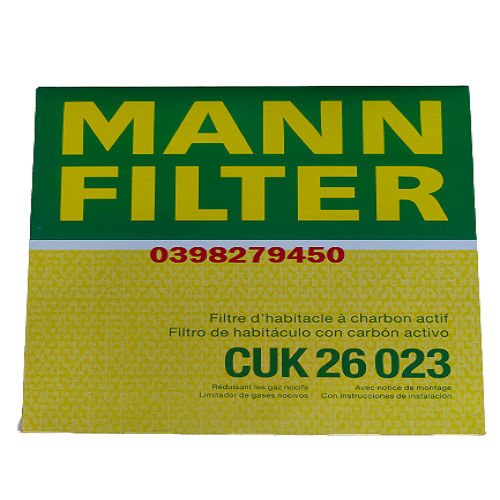 LỌC GIÓ ĐIỀU HÒA MANN FILTER CHO MERCEDES BENZ CUK 26023 (MÃ: 205 835 01 47; 205 835 00 47; 463 835 28 00; A2058350047)