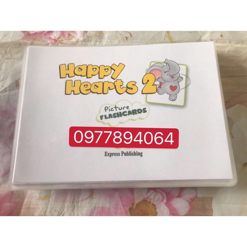 Flashcards Happy Hearts 2 ép plastic bền đẹpgiáo cụ dạy học phải có cho giáo viên Tiếng Anh️