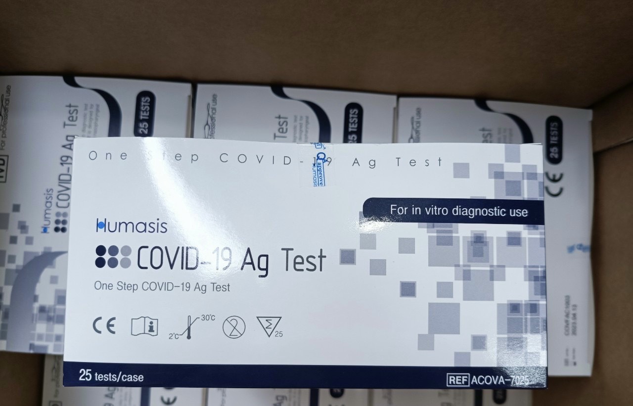 Kit Test Covid 19 Tại Nhà Nhập khẩu HUMASIS Hàn Quốc (Hộp 25 kit)