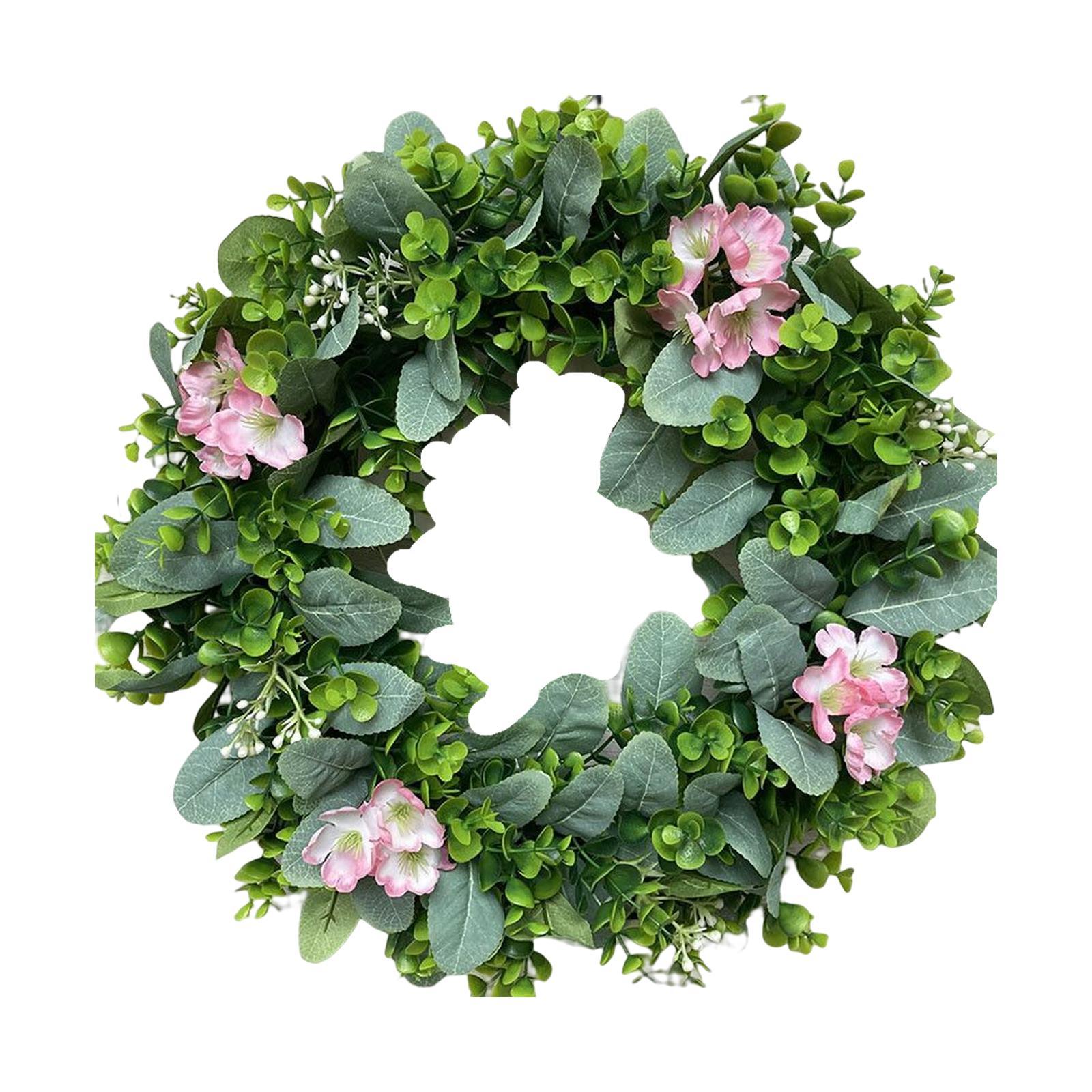 42cm Wreath Artificial Hanging Garland Green Plant Wedding Home Decor