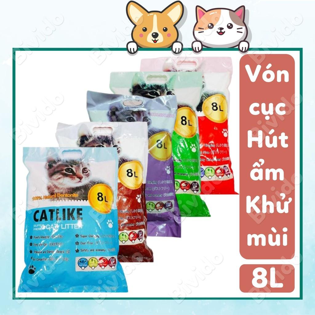Cát mèo cát vệ sinh CatLike vón cục, hút ẩm, khử mùi tốt bao 8L - Bivido