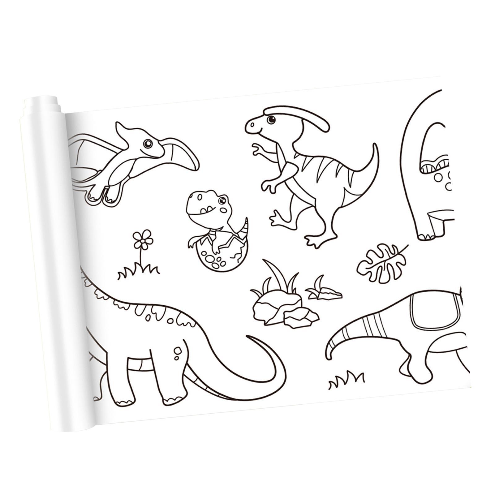 Art Paper Roll Sticky Coloring Book 30x300cm DIY Coloring Posters for Party Home