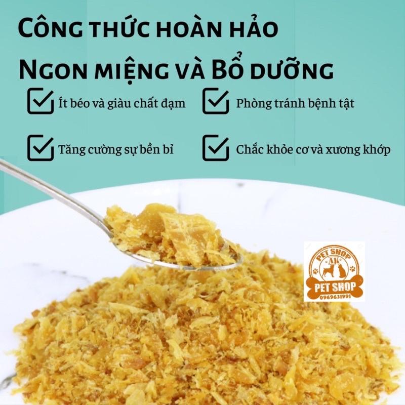 Ruốc gà, chà bông gà cho chó mèo, thức ăn cho cho chó mèo