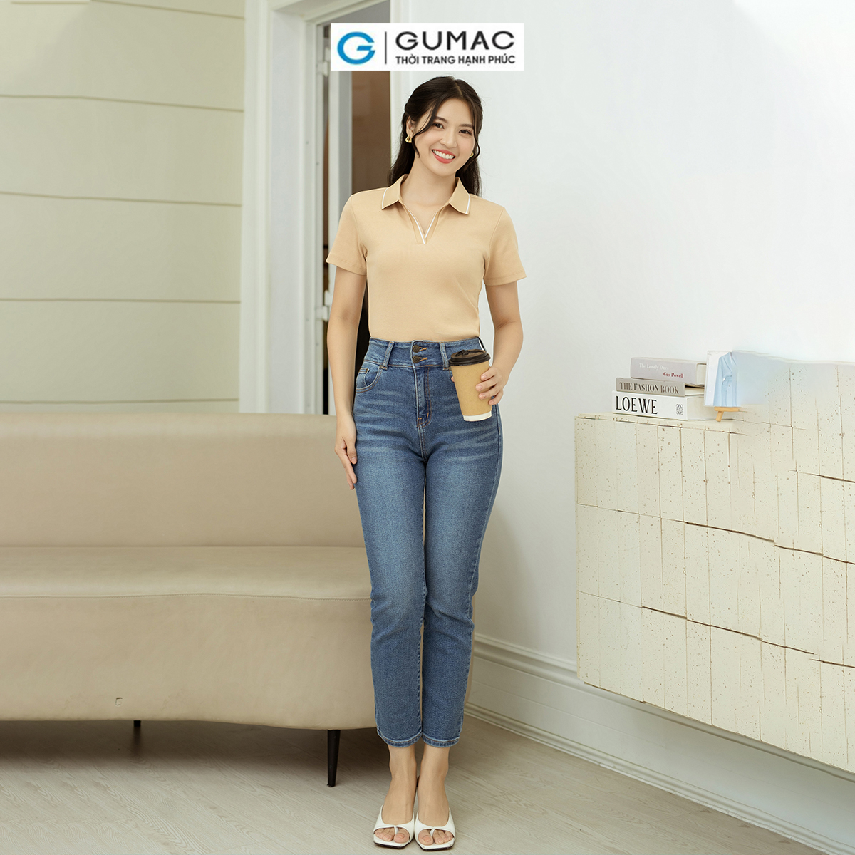 Quần Jeans slim GUMAC QJD08041