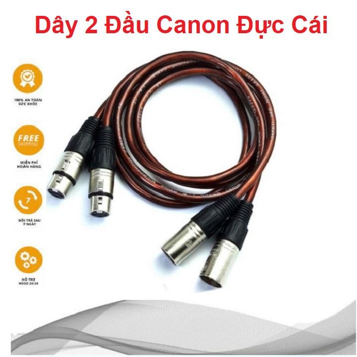 Dây Canon Kết Nối Mic Thu Âm Loại Tốt - Cáp Kết Nối Micro Thu Âm XLR Đến Soundcard Hoặc Nguồn Phantom - Cáp 2 Canon Đầu