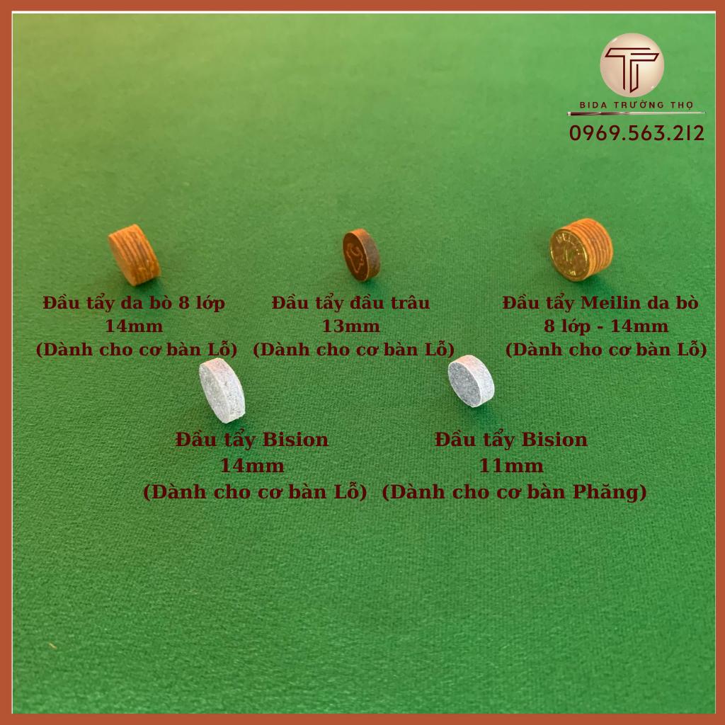 Đầu Cơ Bida Cho CLB- Đầu Tẩy Bida Meilin- Da Bò 8 lớp- Da Trâu- Bision Trường Thọ