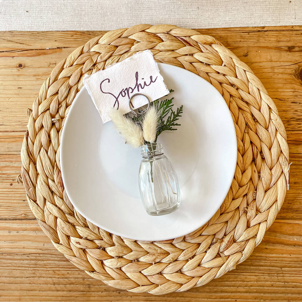 Tấm lót lục bình hình tròn URSPACE trang trí bàn ăn treo tường decor / ROUND HYACINTH PLACE MAT