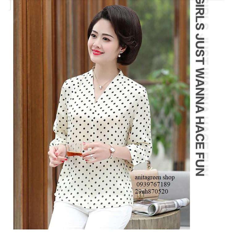 Nh870520-ÁO SƠ MI CHẤM BI CÔ TIM