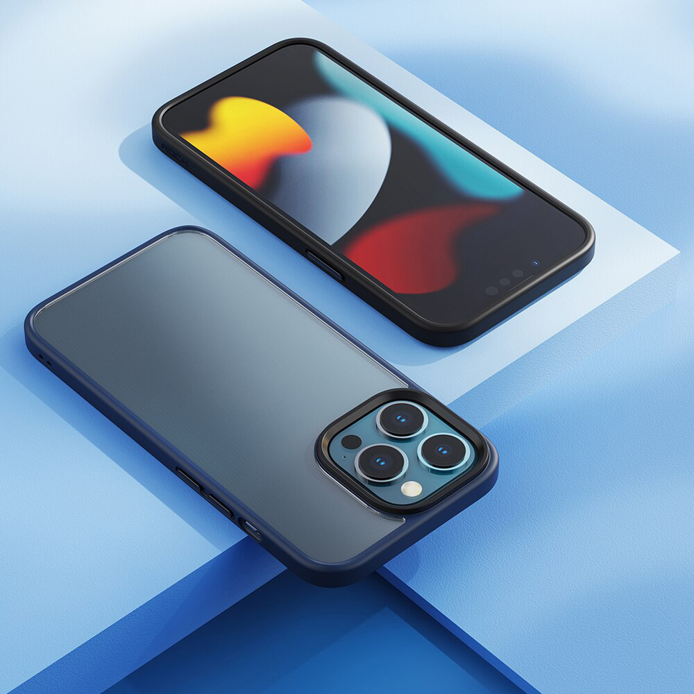 Ốp lưng chống sốc viền cao su cho iPhone 14 Pro thiết kế mặt lưng trong suốt Hiệu Rock hybrid tective Case - hàng nhập khẩu