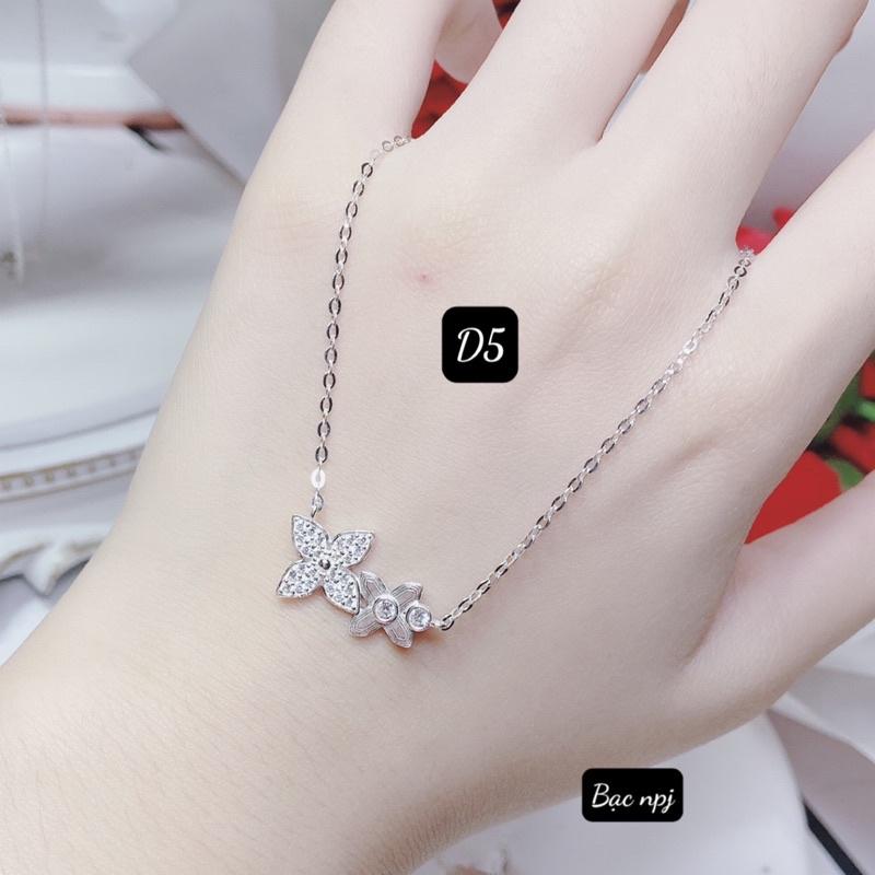 Dây chuyền Npj liền mặt xinh xắn , Mẫu Vòng cổ nữ Bạc Ta - Bạc npj