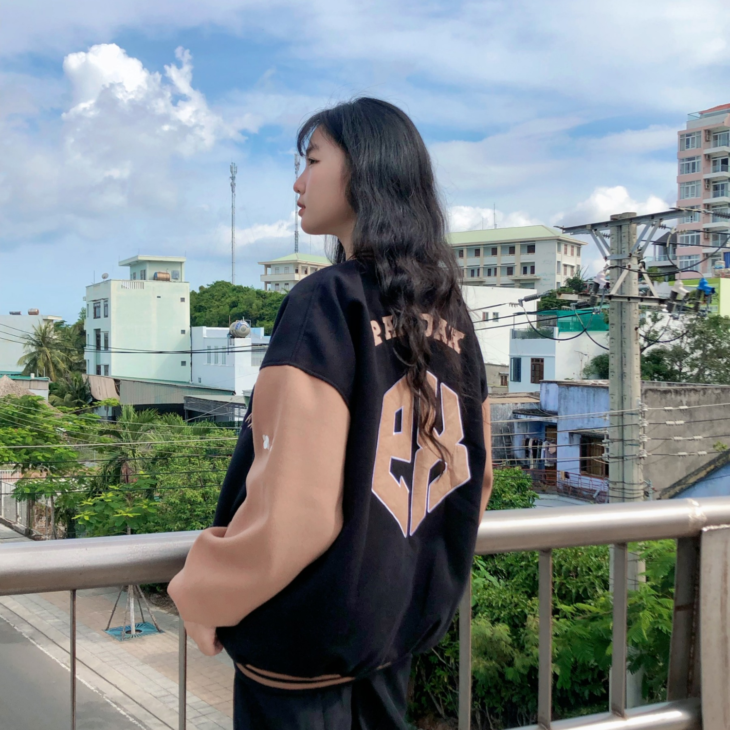 Áo bomber nam nữ Pandax local brand , varsity jacket unisex , khoác bóng chày fullbox