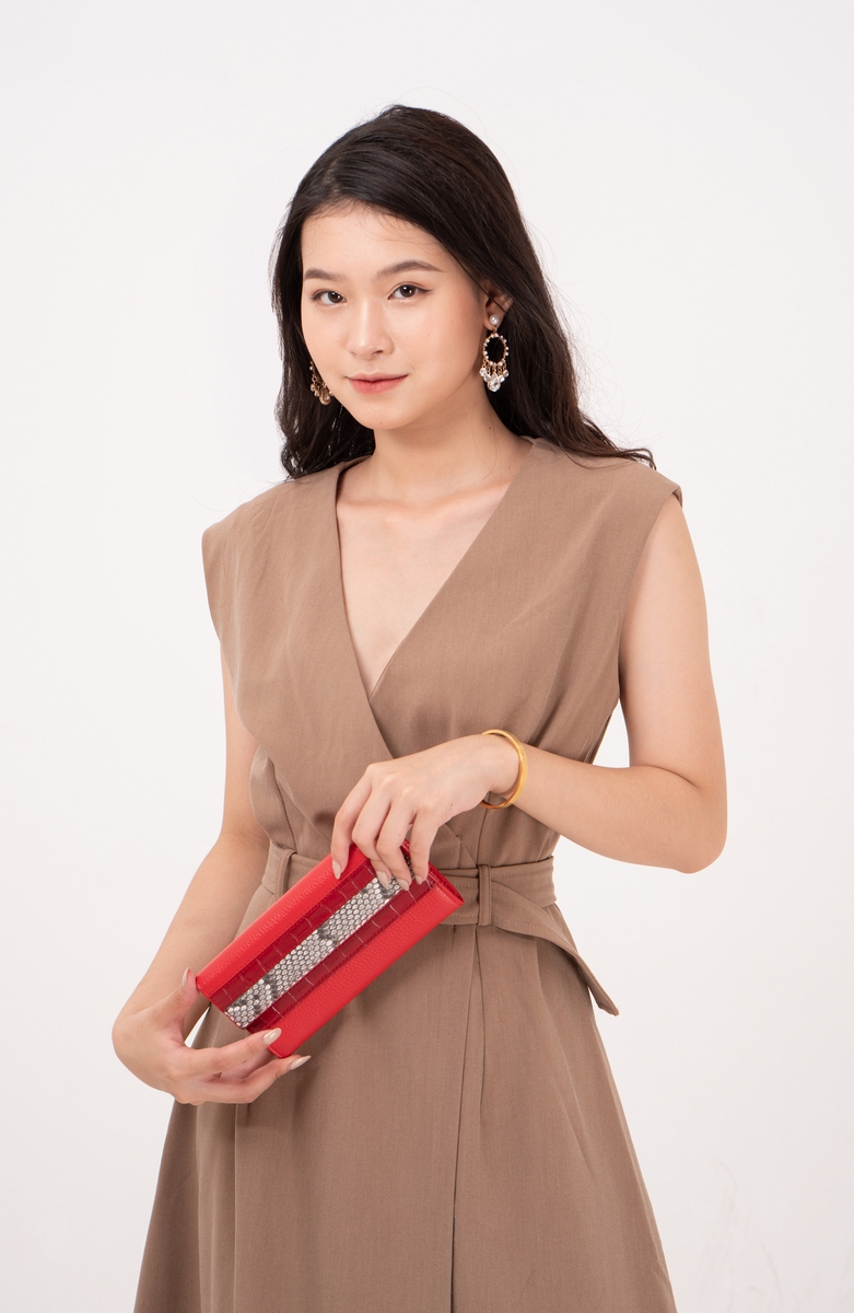 Ví Nữ Da Bò Phối Da Trăn Cao Cấp WT Leather 030119133, 030119111, 030119102