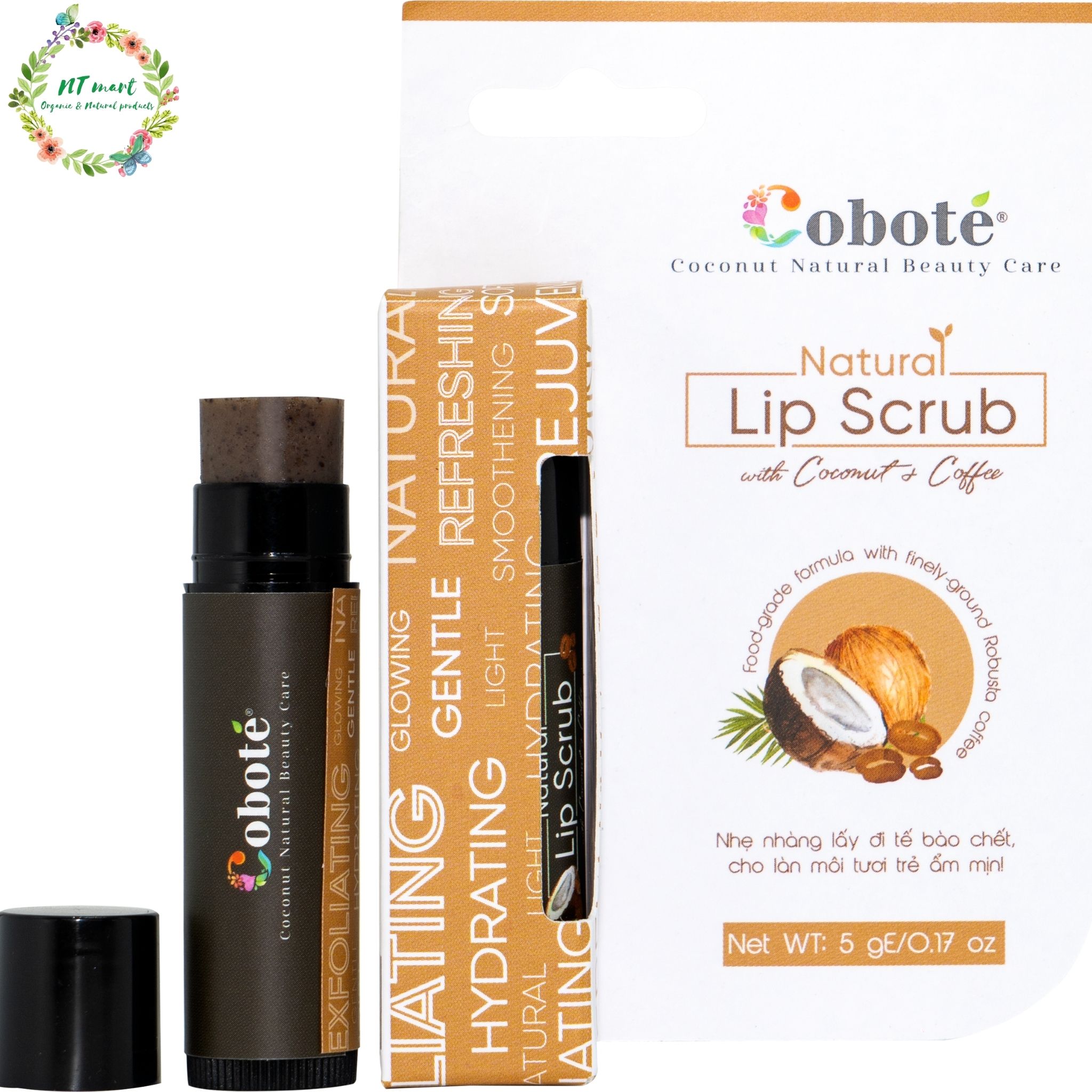 COBOTÉ - SON TẨY TẾ BÀO CHẾT CÀ PHÊ (Natural Lip Scrub)