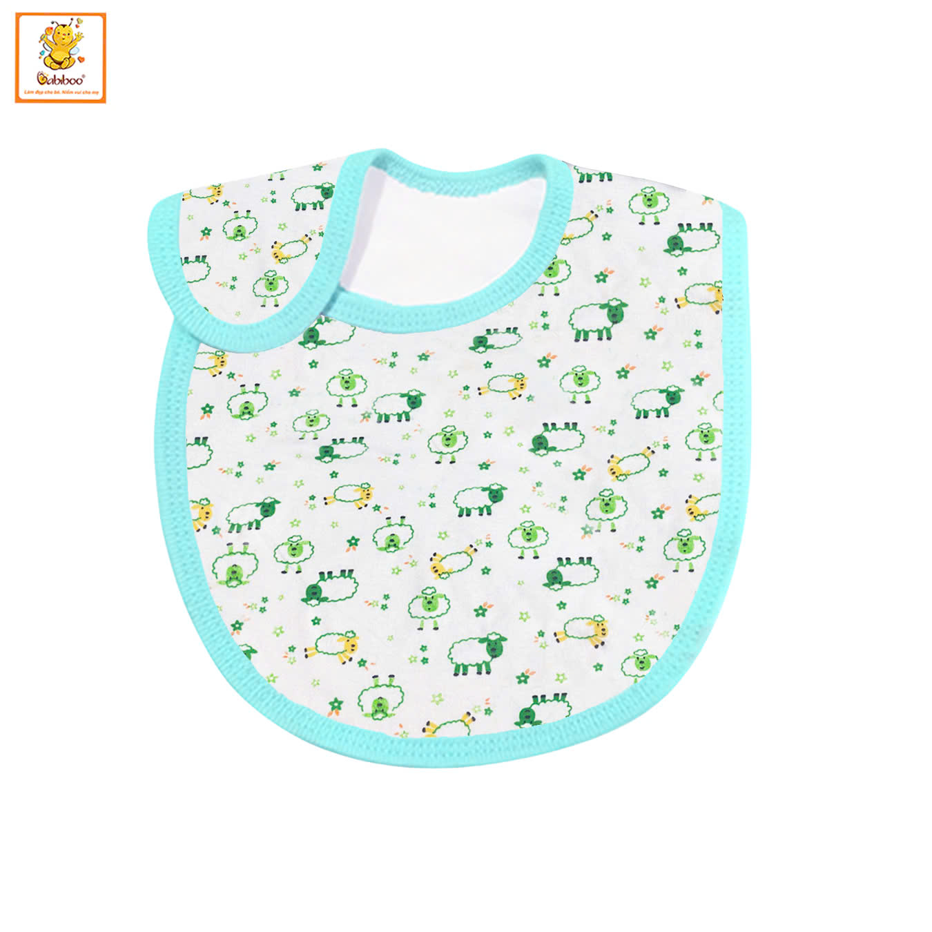 Yếm ăn dặm BABIBOO khăn yếm cho bé ăn dặm, vải cotton 2 lớp, Họa tiết xinh xắn BB81 Họa tiết xinh xắn