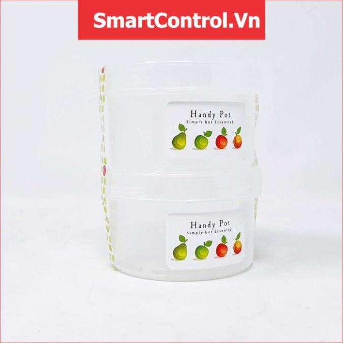 Hộp nhựa tròn Handy Pot đựng thực phẩm   Có thể sử dụng được trong lò vi sóng, tủ lạnh, tủ đông đá