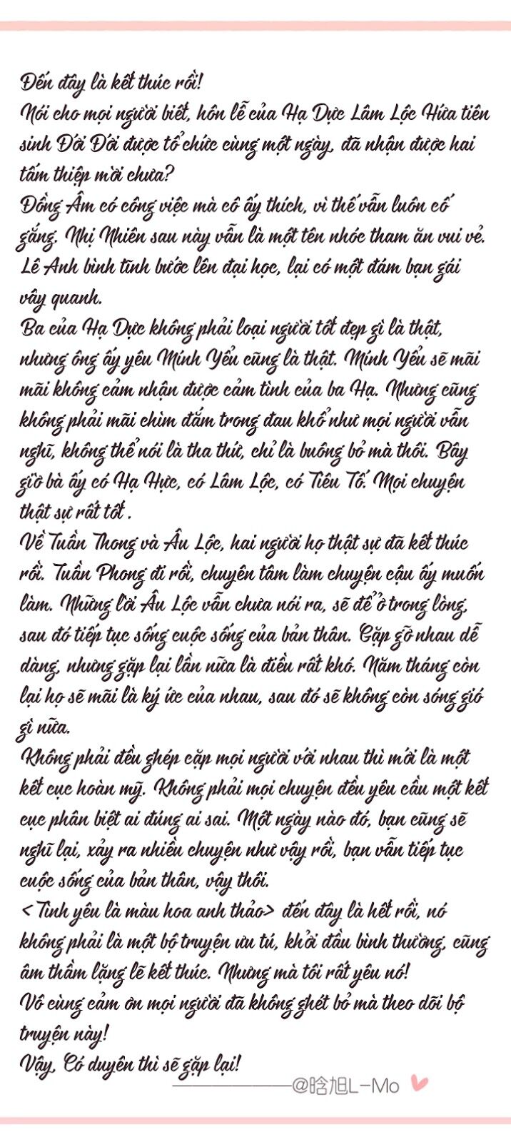 Tình yêu là màu hoa anh thảo chapter 36.2 38