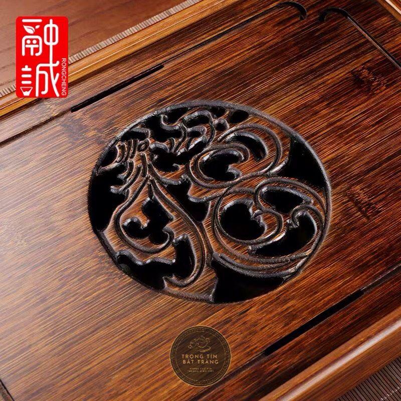 Khay Trà Tre Cao Cấp Chữ Nhật Lớn Kích Thước 36*25*6 KT 11.3