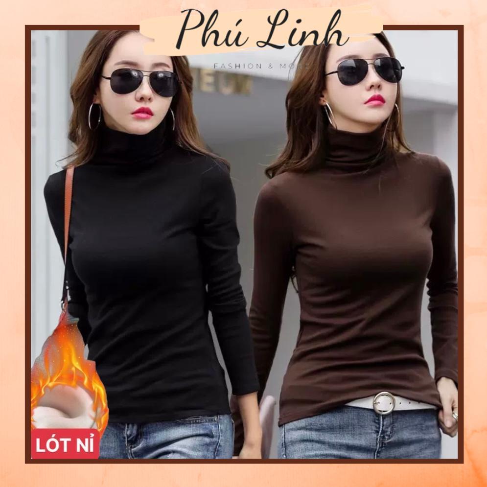 MS805 Áo giữ nhiệt nữ cổ lọ lót nỉ siêu ấm hàng Quảng Châu