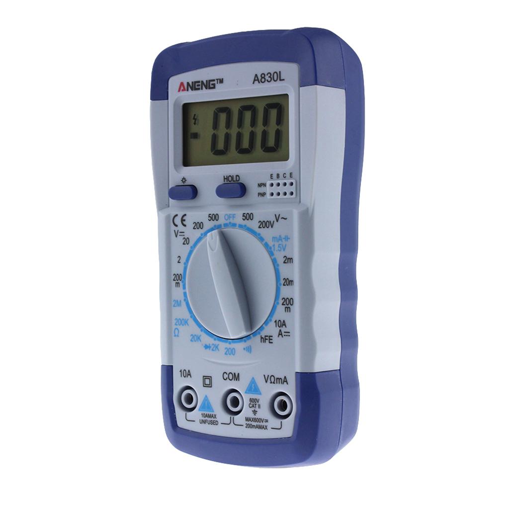 Digital Multimeter Voltmeter Ammeter Ohmmeter AC DC Tester Meter Handheld