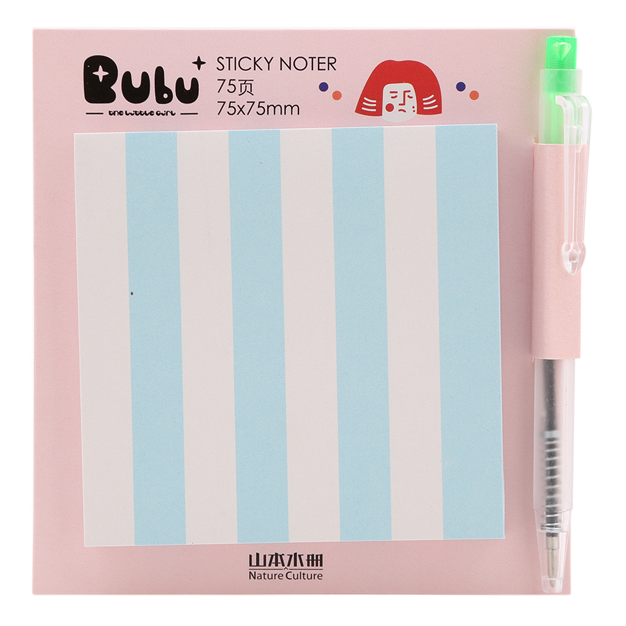 Giấy Note Vuông - Kèm Bút Bubu BLTP-0053