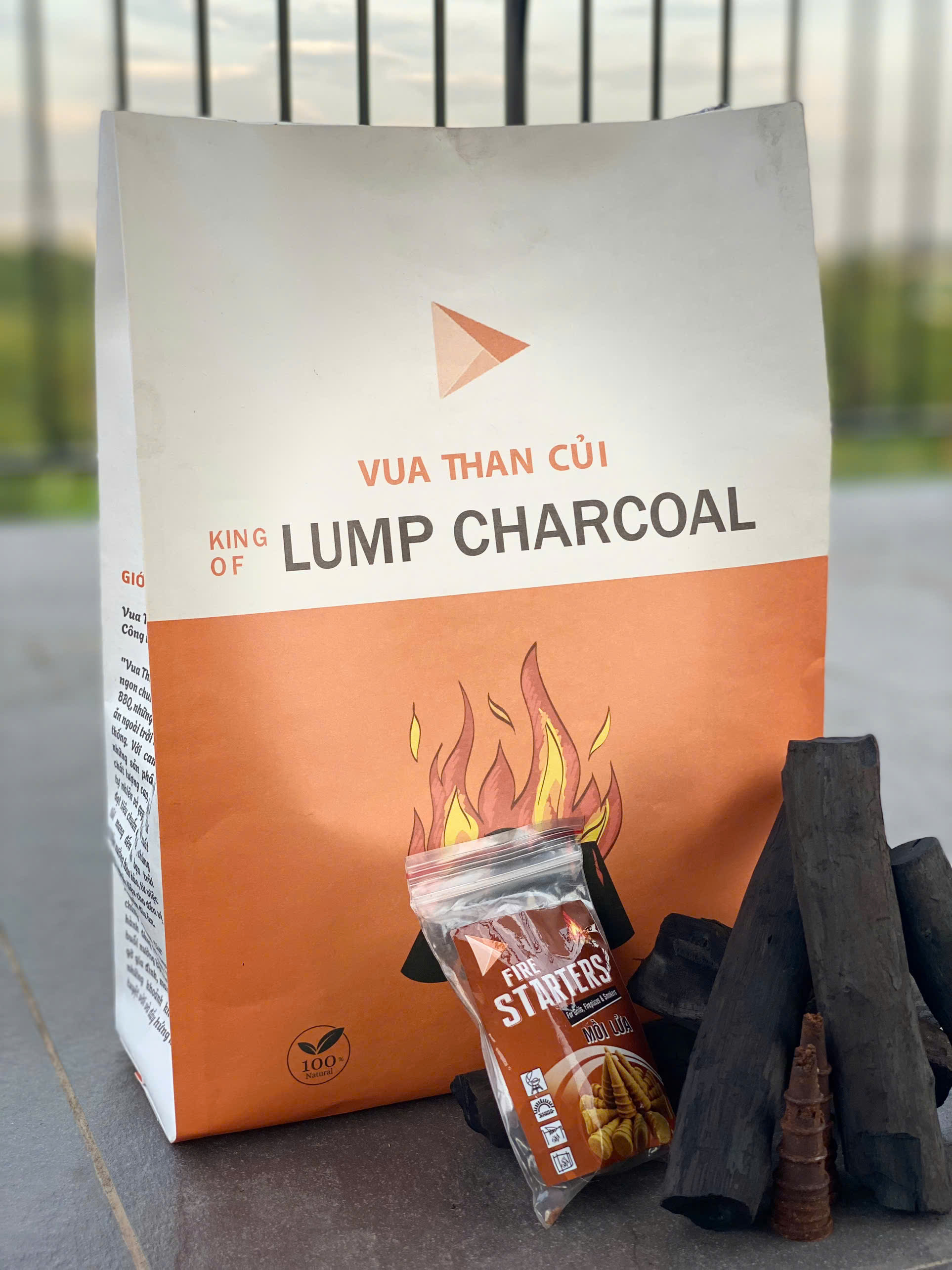 Vua than củi túi 1kg